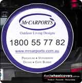 Mr Carports Spare Wheel Cover Design.