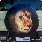 Suzuki Jimny spare tyre cover with a striking Lion photo