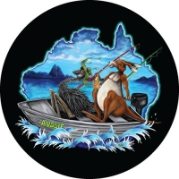 Fishing Aussie Mates Spare Tyre Cover Design