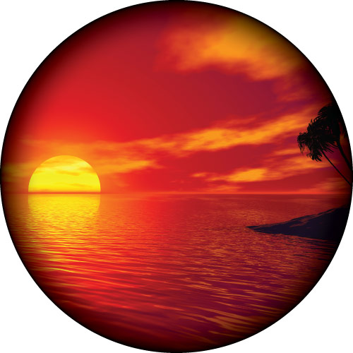 Ocean Sunset Wheel Cover