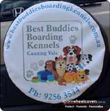 Spare Tyre Cover for Best Buddies Boarding Kennels.