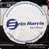 Erin Harris Recruitment spare wheel cover.