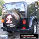 Jeep Naked spare tyre cover design.