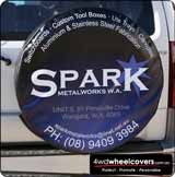 Image of Spark Electrical tyre cover design.