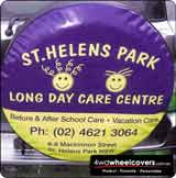Photo showing St Helens Day Car spare tyre cover.