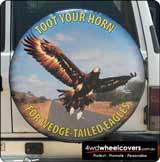 Toot for Wedge Tail Eagles spare wheel cover design.