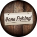 Gone Fishing Sign Custom Wheel Cover