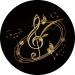 Musical Notes and Clef printed in full colour on your spare wheel cover