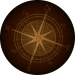 Perfect for the traveller. A rustic compass on your spare tyre cover.