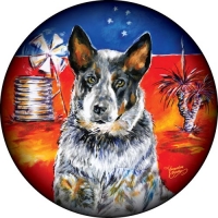 Blue Heeler Australian cattle dog on your spare tyre cover