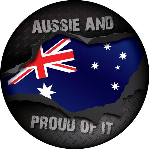 Aussie and Proud of it Spare Wheel Cover Design