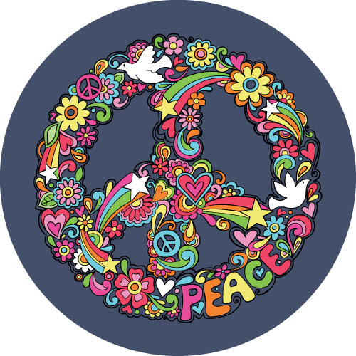 Peace Wreath Spare Tyre Cover