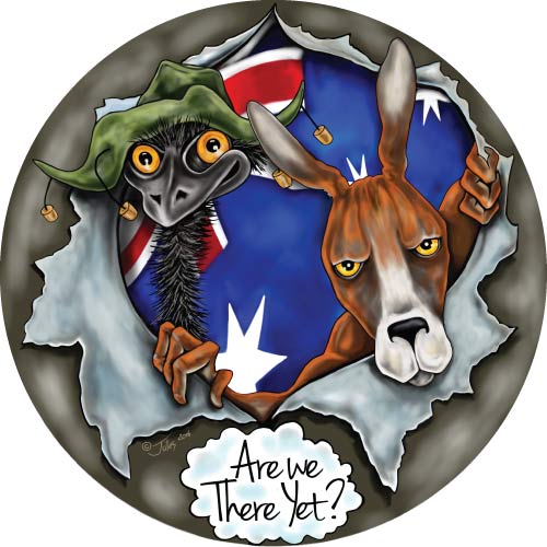 Are we there yet? Custom spare tyre cover design for your four wheel drive or caravan